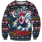 Personalized Roosters Rugby Xmas Sweatshirt Australia NRL Mascot