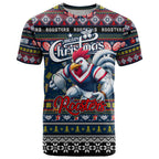 Personalized Roosters Rugby Xmas T Shirt Australia NRL Mascot
