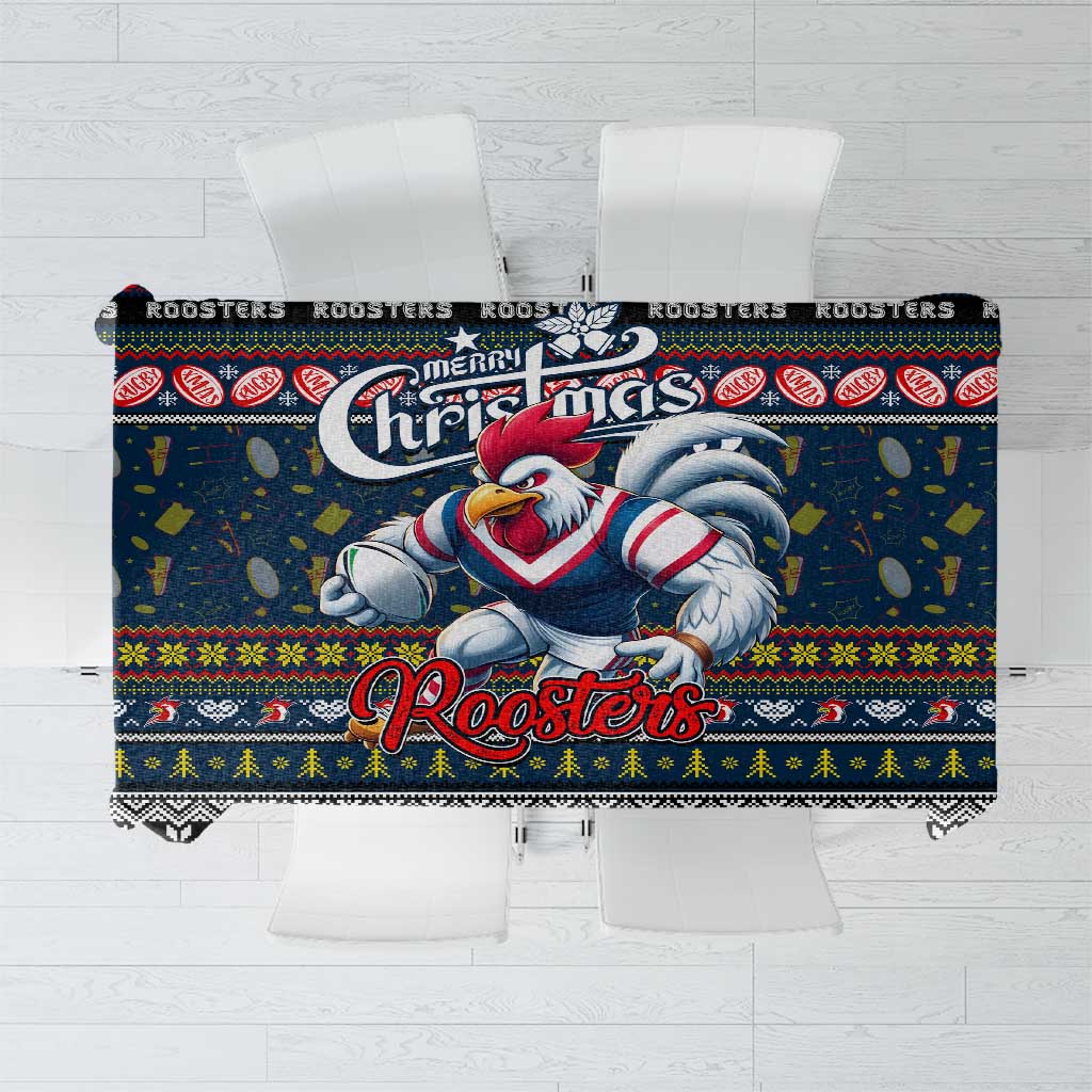 Roosters Rugby Xmas Tablecloth Australia NRL Mascot