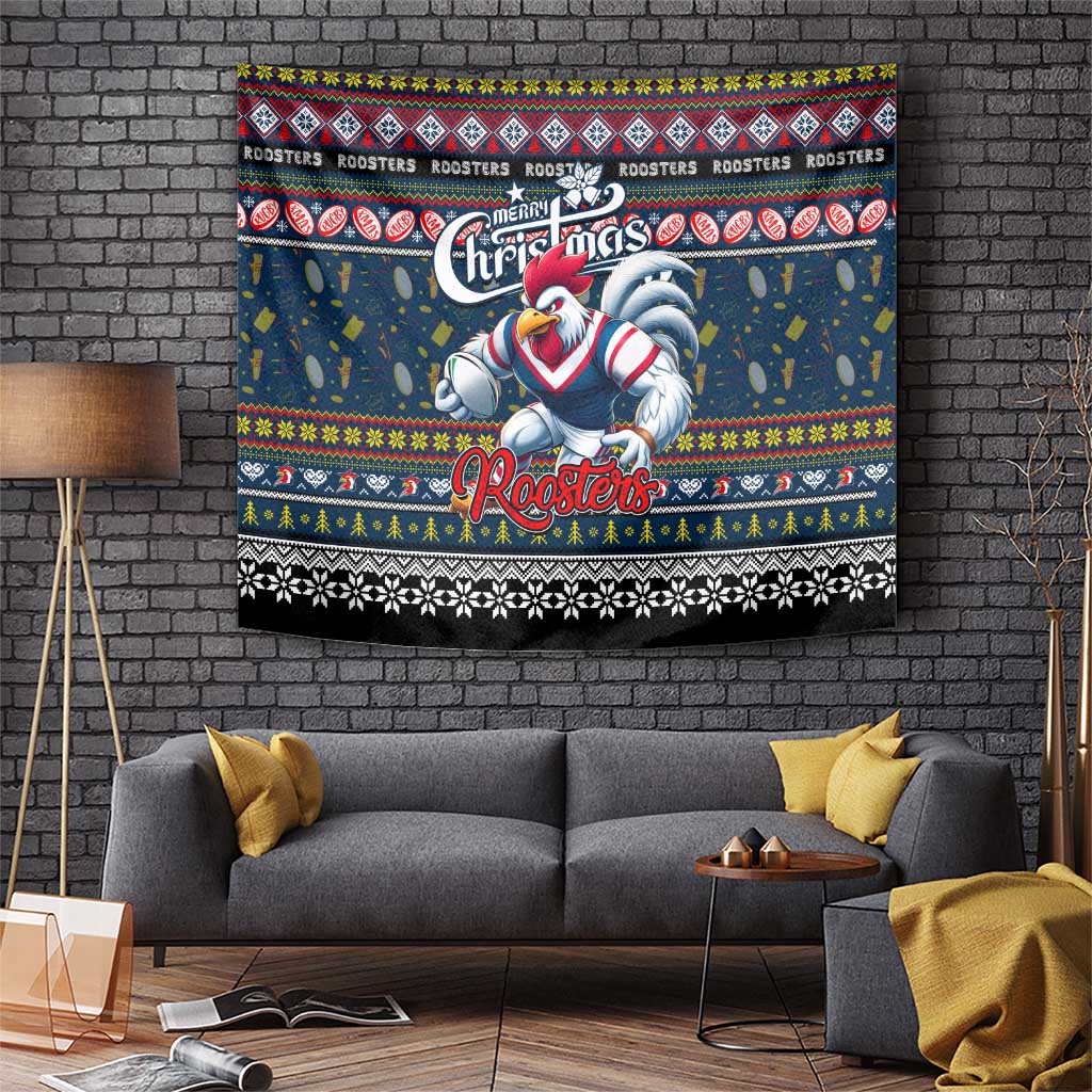 Roosters Rugby Xmas Tapestry Australia NRL Mascot
