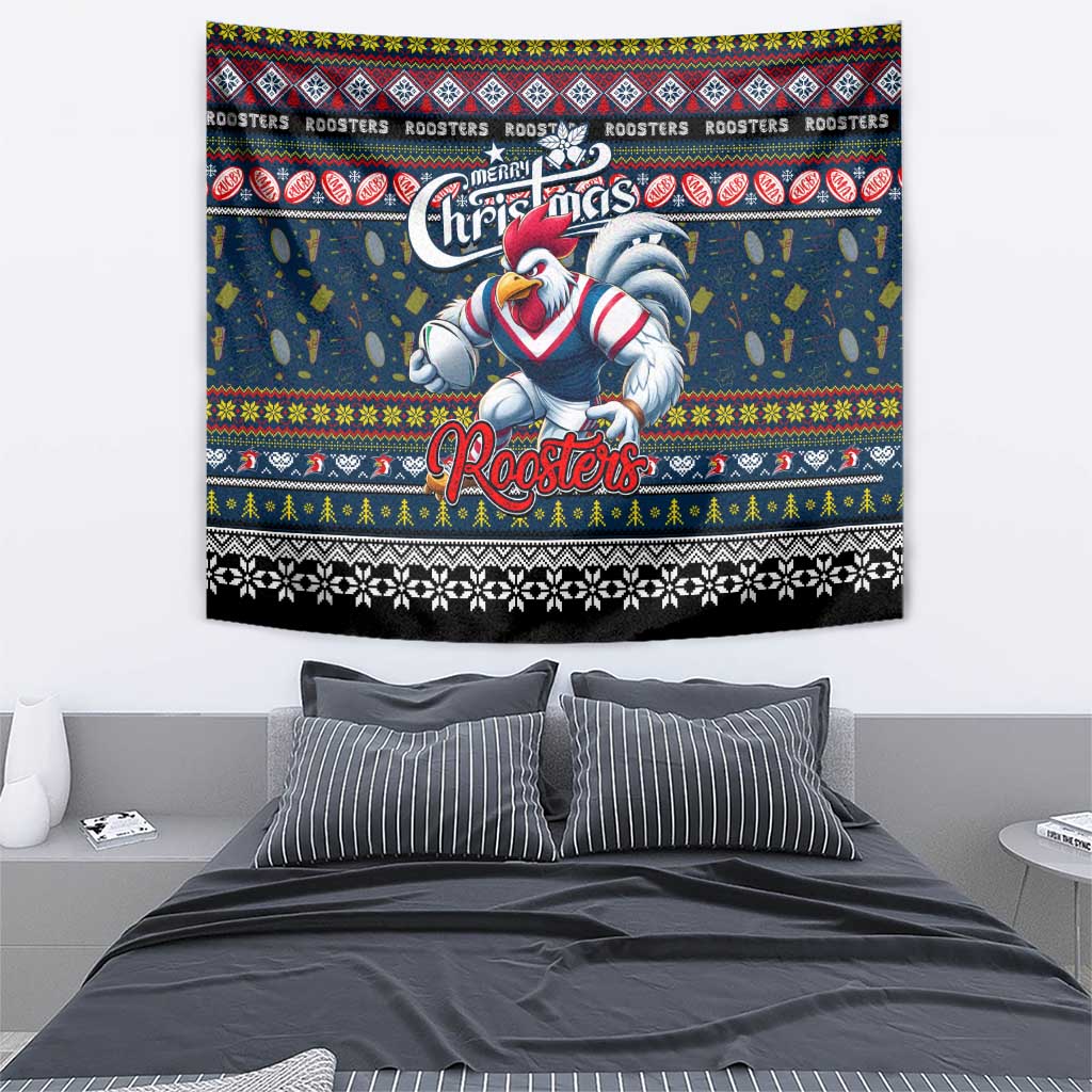 Roosters Rugby Xmas Tapestry Australia NRL Mascot