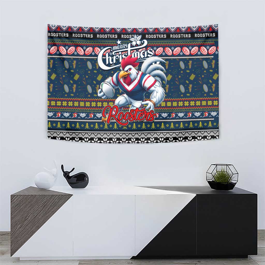 Roosters Rugby Xmas Tapestry Australia NRL Mascot