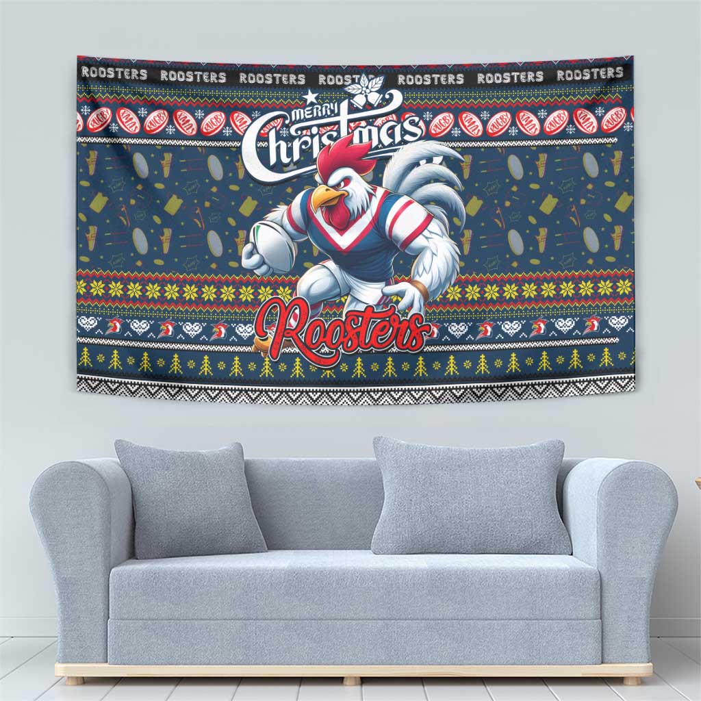 Roosters Rugby Xmas Tapestry Australia NRL Mascot