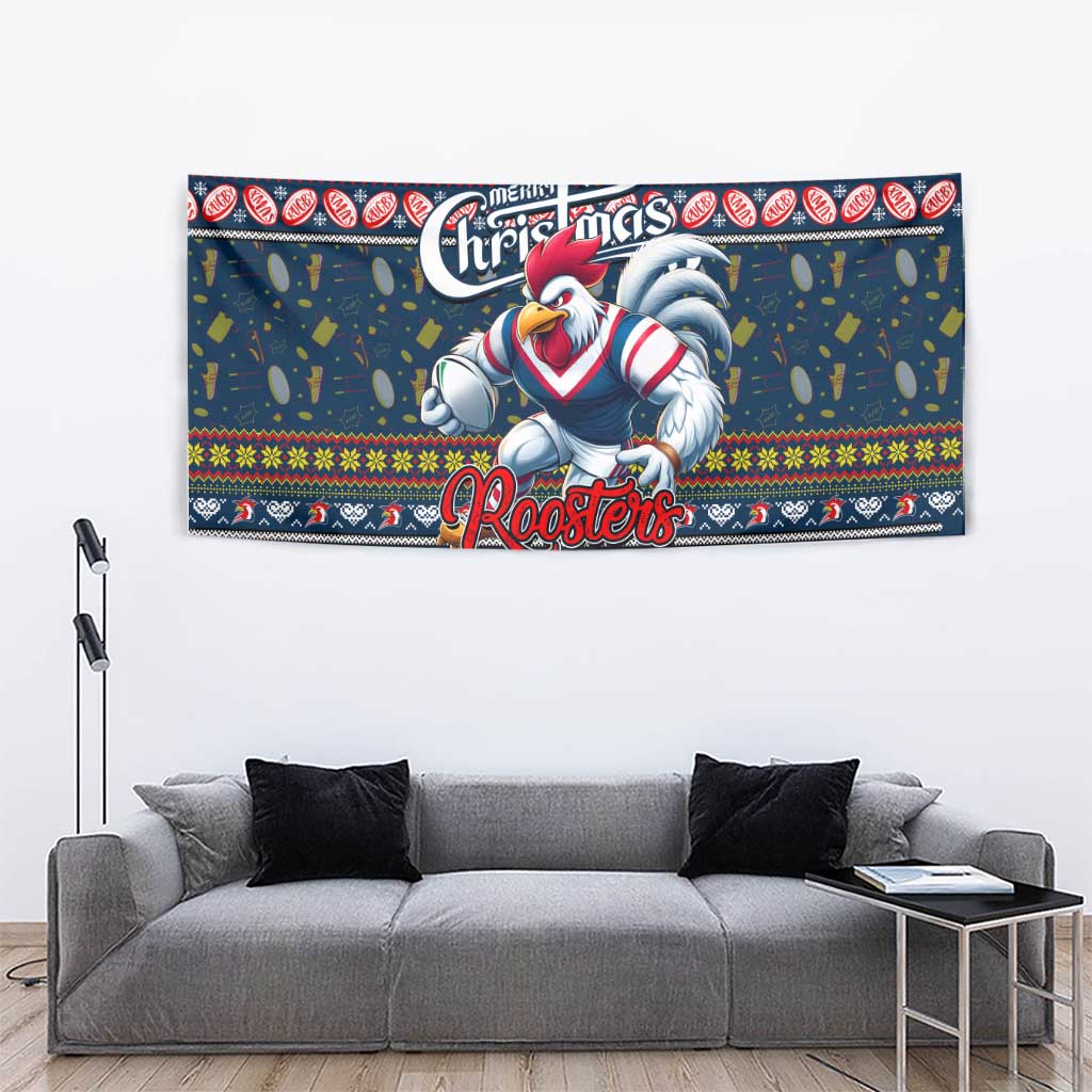 Roosters Rugby Xmas Tapestry Australia NRL Mascot