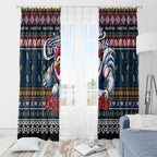Roosters Rugby Xmas Window Curtain Australia NRL Mascot