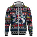 Personalized Roosters Rugby Xmas Zip Hoodie Australia NRL Mascot