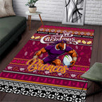 Broncos Rugby Xmas Area Rug Australia NRL Mascot