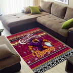 Broncos Rugby Xmas Area Rug Australia NRL Mascot