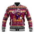 Personalized Broncos Rugby Xmas Baseball Jacket Australia NRL Mascot