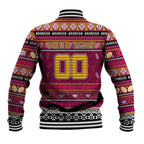 Personalized Broncos Rugby Xmas Baseball Jacket Australia NRL Mascot