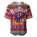 Personalized Broncos Rugby Xmas Baseball Jersey Australia NRL Mascot