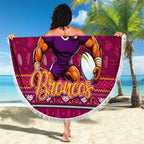 Broncos Rugby Xmas Beach Blanket Australia NRL Mascot