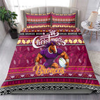Broncos Rugby Xmas Bedding Set Australia NRL Mascot