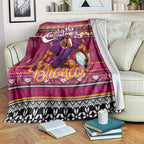 Broncos Rugby Xmas Blanket Australia NRL Mascot