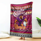 Broncos Rugby Xmas Blanket Australia NRL Mascot