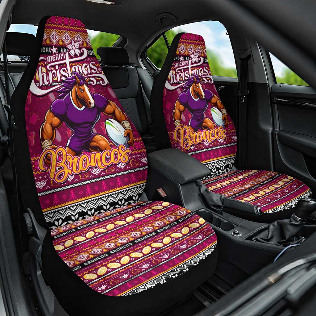 Broncos Rugby Xmas Car Seat Cover Australia NRL Mascot