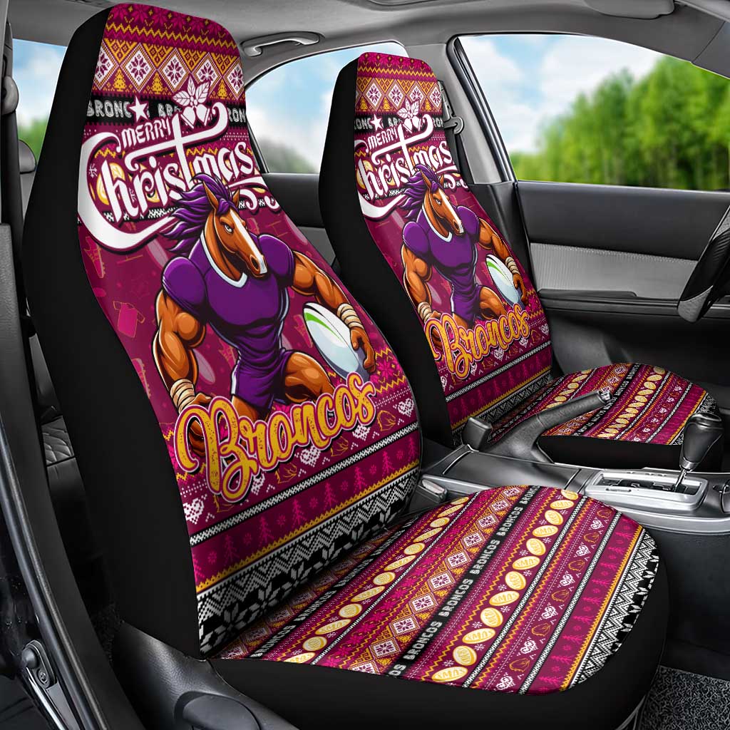 Broncos Rugby Xmas Car Seat Cover Australia NRL Mascot