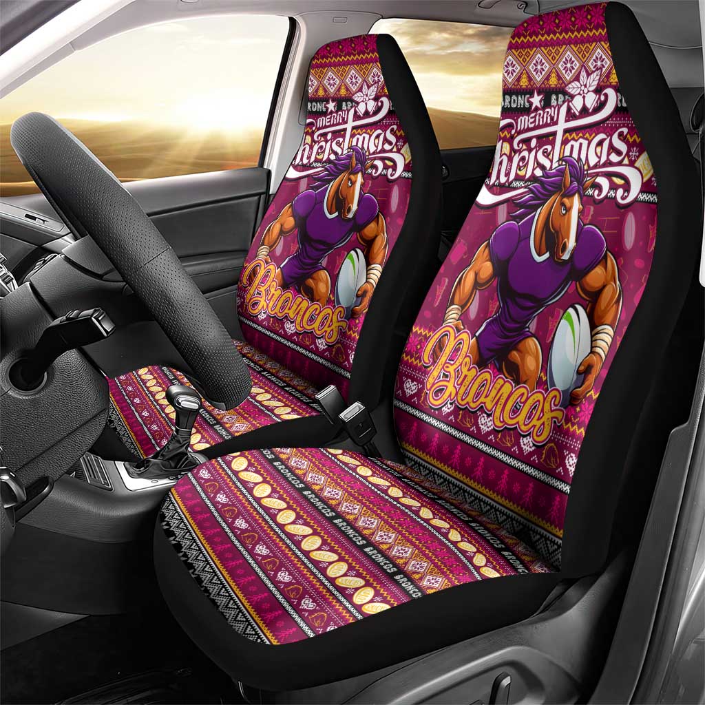 Broncos Rugby Xmas Car Seat Cover Australia NRL Mascot