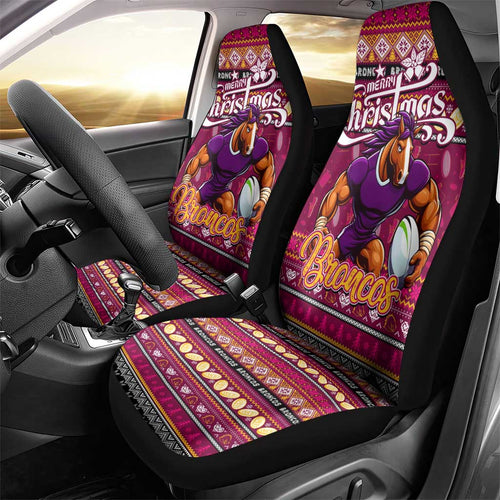 Broncos Rugby Xmas Car Seat Cover Australia NRL Mascot