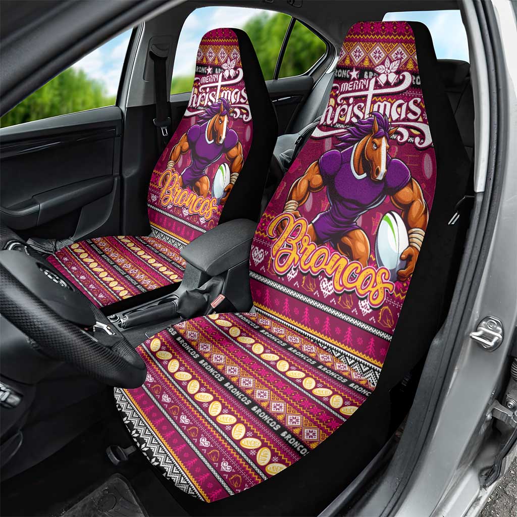 Broncos Rugby Xmas Car Seat Cover Australia NRL Mascot