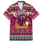 Personalized Broncos Rugby Xmas Hawaiian Shirt Australia NRL Mascot