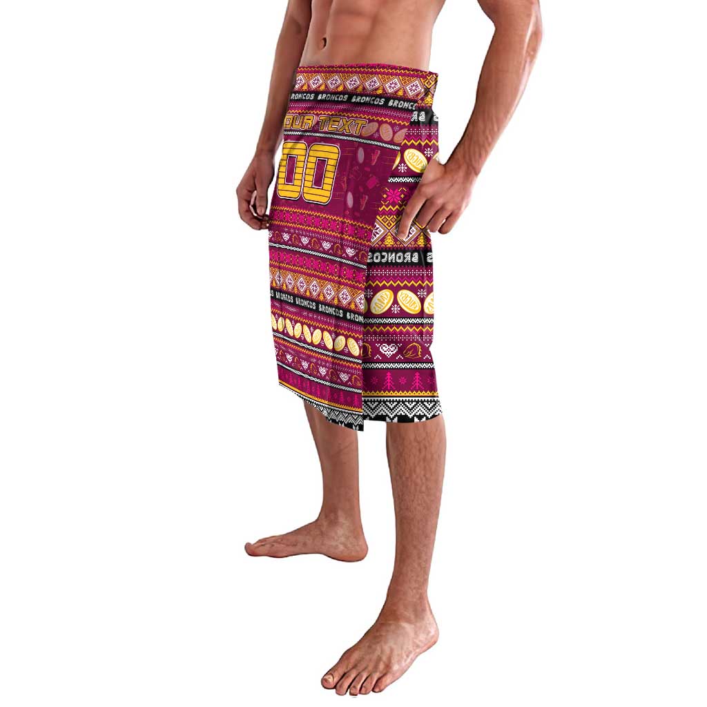 Personalized Broncos Rugby Xmas Lavalava Australia NRL Mascot