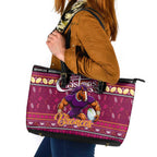 Broncos Rugby Xmas Leather Tote Bag Australia NRL Mascot