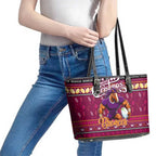 Broncos Rugby Xmas Leather Tote Bag Australia NRL Mascot