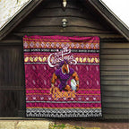 Broncos Rugby Xmas Quilt Australia NRL Mascot