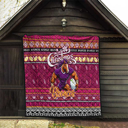 Broncos Rugby Xmas Quilt Australia NRL Mascot
