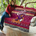 Broncos Rugby Xmas Quilt Australia NRL Mascot