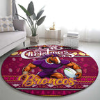 Broncos Rugby Xmas Round Carpet Australia NRL Mascot