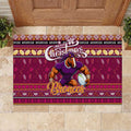 Broncos Rugby Xmas Rubber Doormat Australia NRL Mascot