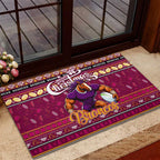 Broncos Rugby Xmas Rubber Doormat Australia NRL Mascot