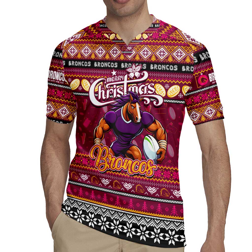 Personalized Broncos Rugby Xmas Rugby Jersey Australia NRL Mascot