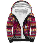 Personalized Broncos Rugby Xmas Sherpa Hoodie Australia NRL Mascot