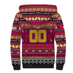 Personalized Broncos Rugby Xmas Sherpa Hoodie Australia NRL Mascot