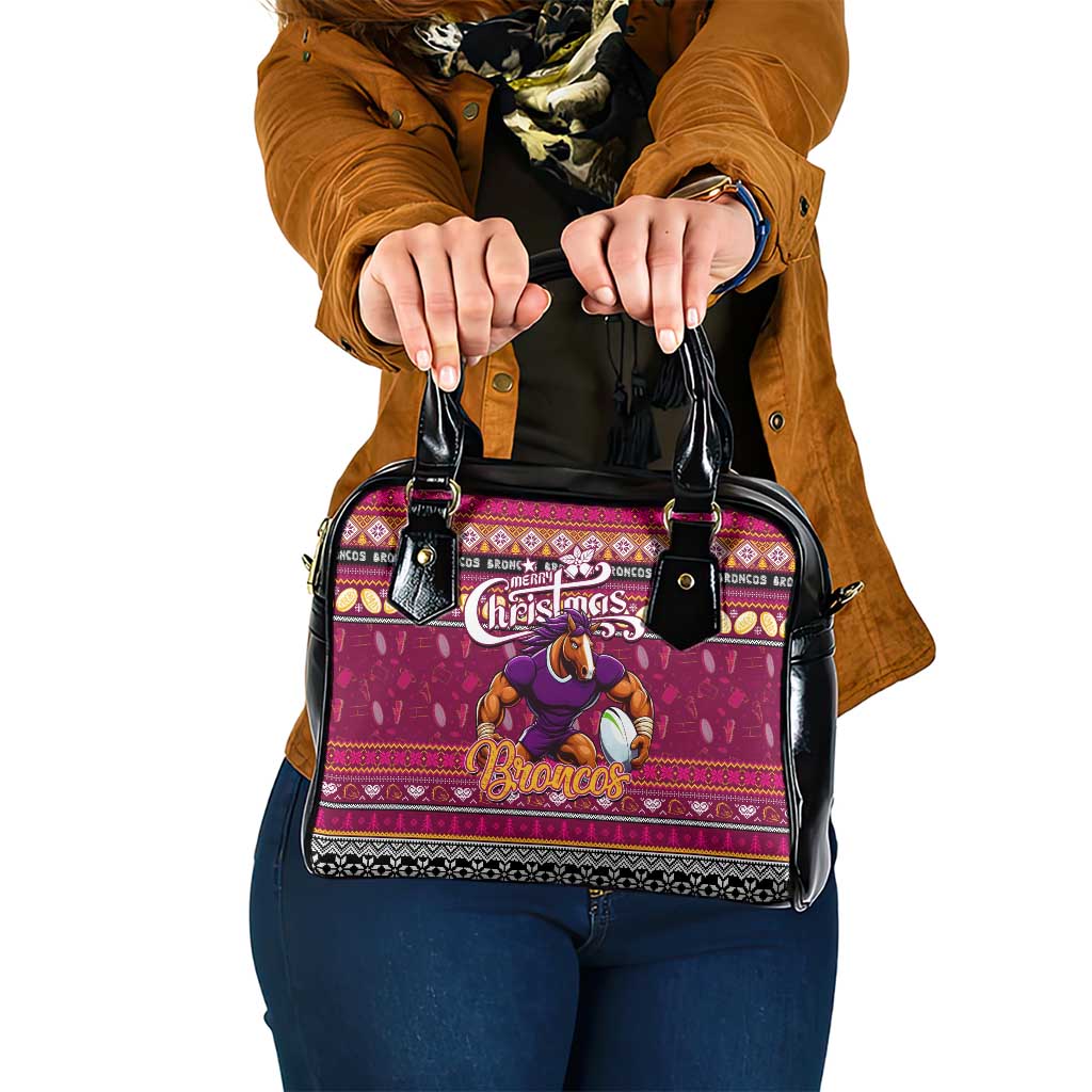 Broncos Rugby Xmas Shoulder Handbag Australia NRL Mascot