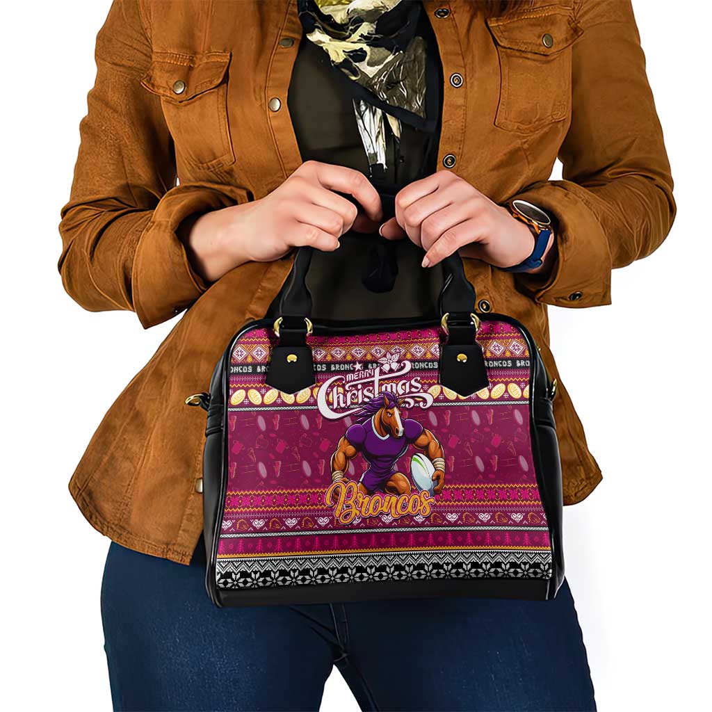 Broncos Rugby Xmas Shoulder Handbag Australia NRL Mascot