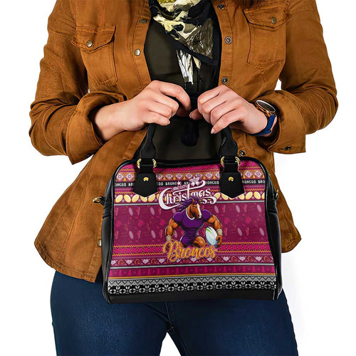 Broncos Rugby Xmas Shoulder Handbag Australia NRL Mascot