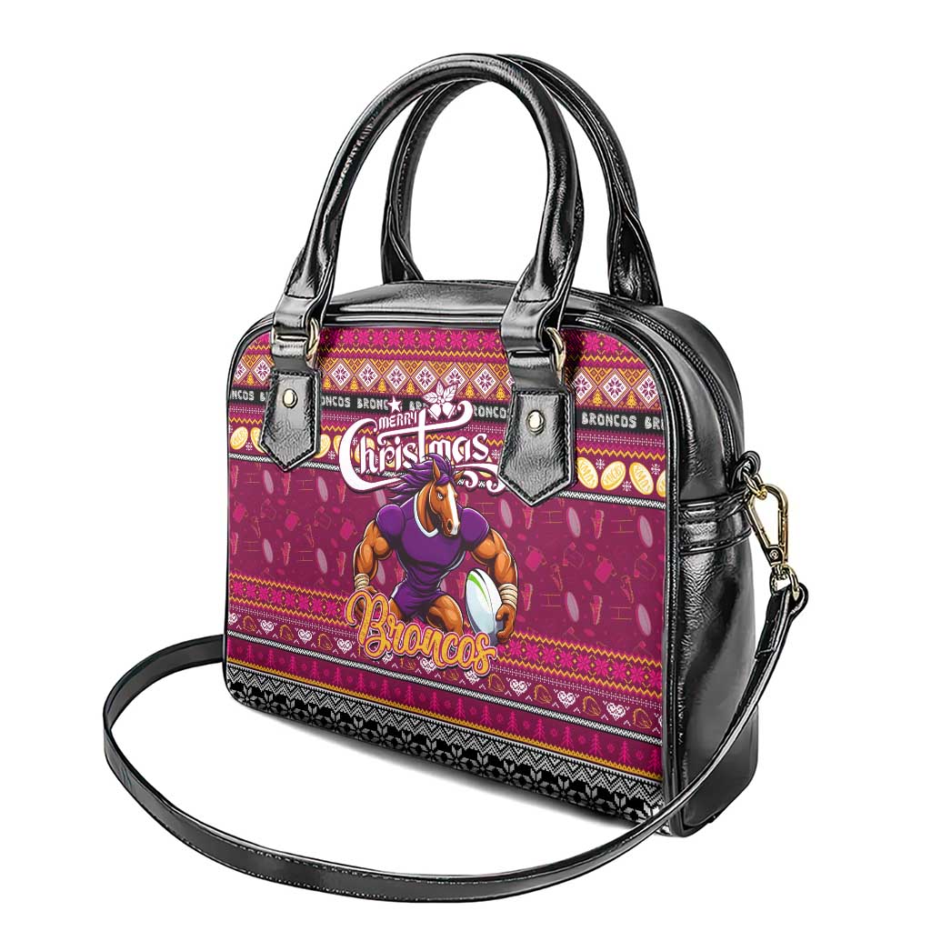 Broncos Rugby Xmas Shoulder Handbag Australia NRL Mascot
