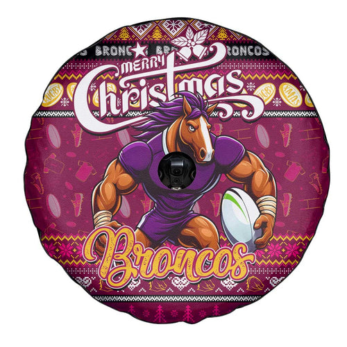 Broncos Rugby Xmas Spare Tire Cover Australia NRL Mascot
