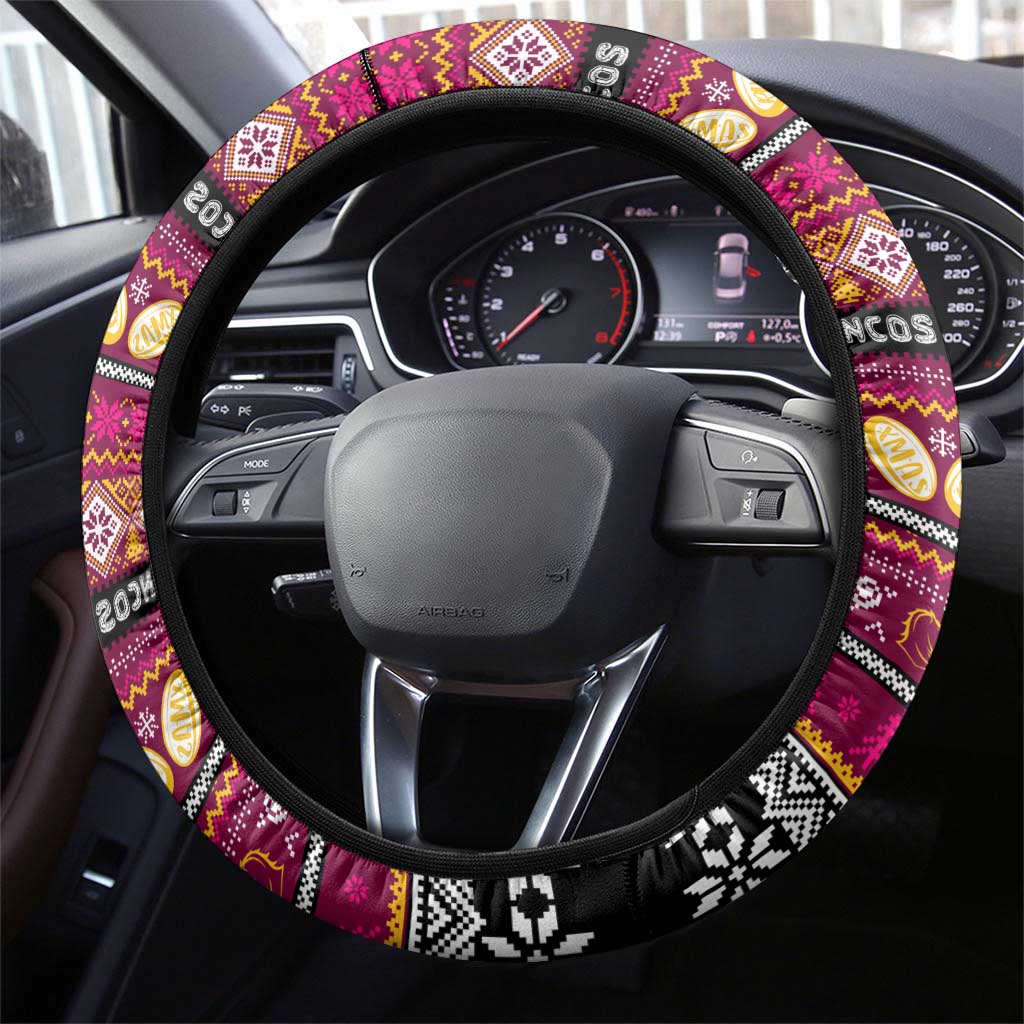 Broncos Rugby Xmas Steering Wheel Cover Australia NRL Mascot