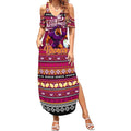 Personalized Broncos Rugby Xmas Summer Maxi Dress Australia NRL Mascot