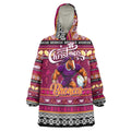 Personalized Broncos Rugby Xmas Wearable Blanket Hoodie Australia NRL Mascot