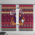 Broncos Rugby Xmas Window Curtain Australia NRL Mascot