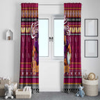 Broncos Rugby Xmas Window Curtain Australia NRL Mascot