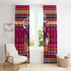 Broncos Rugby Xmas Window Curtain Australia NRL Mascot