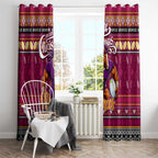 Broncos Rugby Xmas Window Curtain Australia NRL Mascot