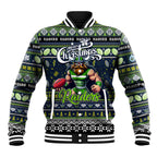 Personalized Raiders Rugby Xmas Baseball Jacket Australia NRL Mascot